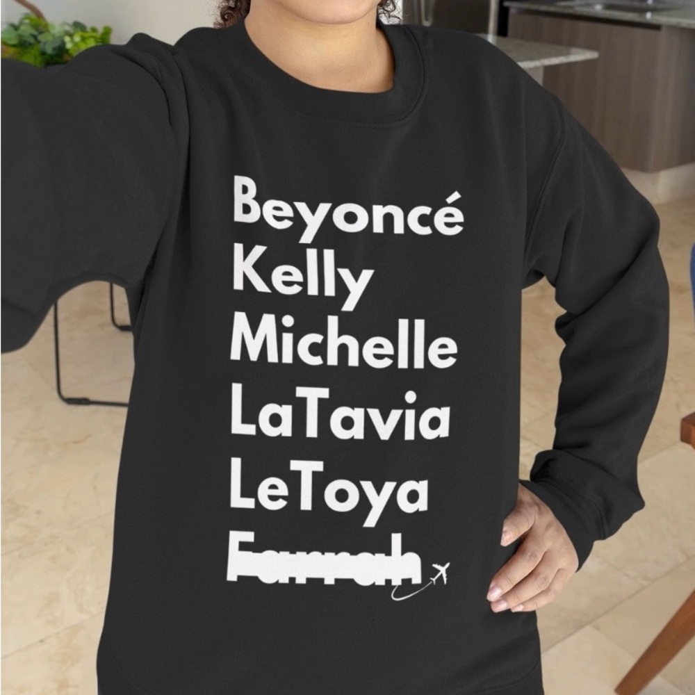 Where Farrah? Black Crewneck Unisex Sweatshirt